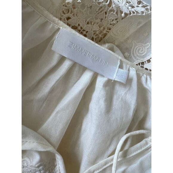 ZIMMERMANN CREAM LACE BLOUSE BOHO SIZE 1 IMMACULATE - Picture 12 of 12